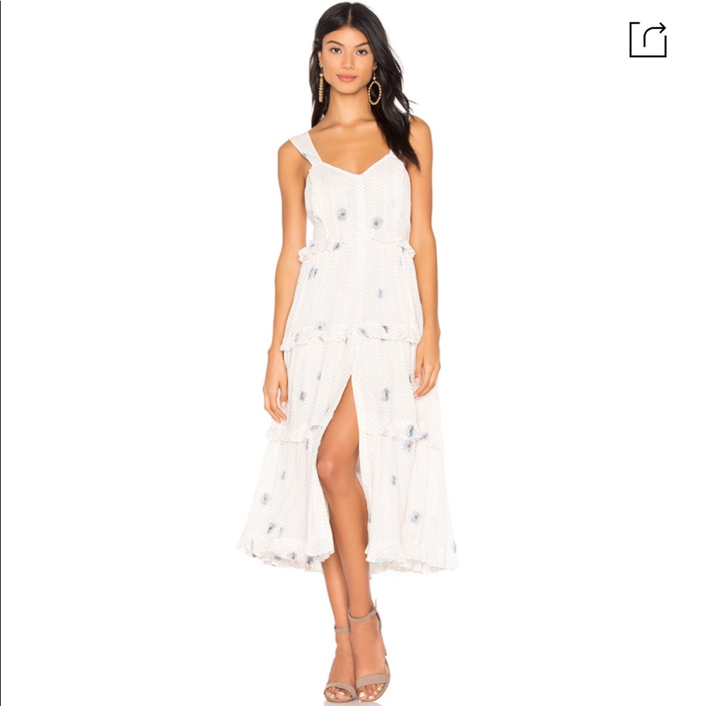 DAISY CHAIN MIDI DRESS IN NEUTRAL COMBO